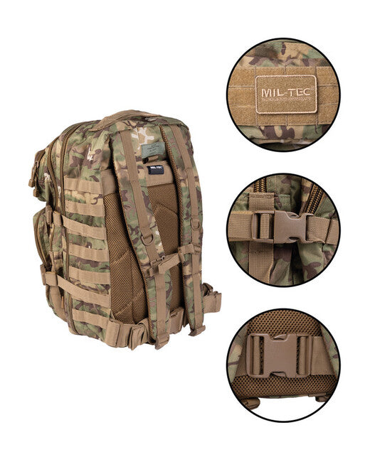 Mil-Tec US Assault Large Rucksack Woodland-Arid, 36L