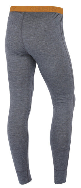 HUSKY Merea Merino Thermals Pants, Grey / Mustard