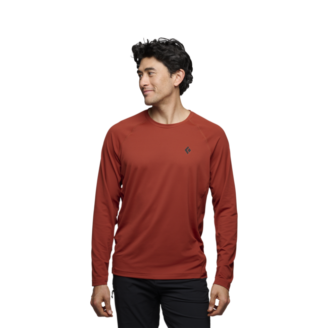 Black Diamond Alpenglow Crew Long Sleeve T-Shirt Men's, Burnt Sienna