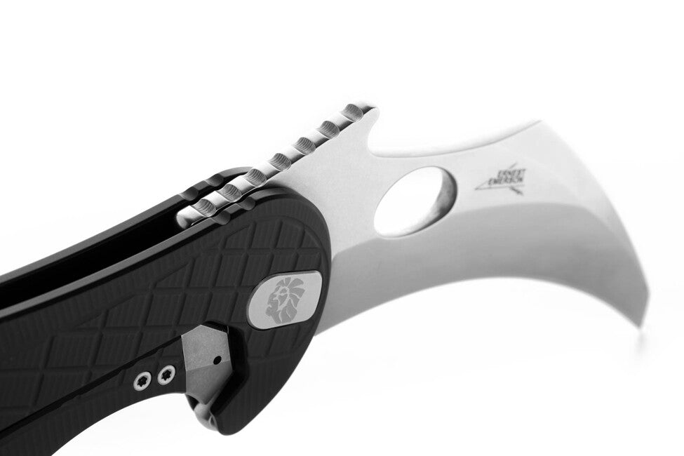 Lionsteel L.E. ONE 1 A BS Karambit Knife Black/Stone Washed