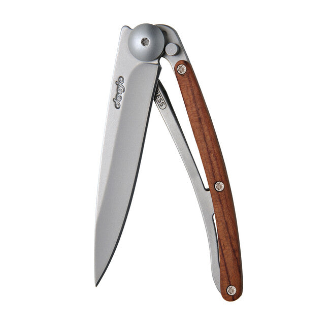 Deejo Folding Knife Wood Coralwood
