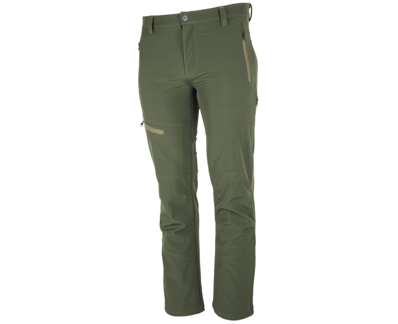 BENNON Force Softshell Pants, Green/Tan