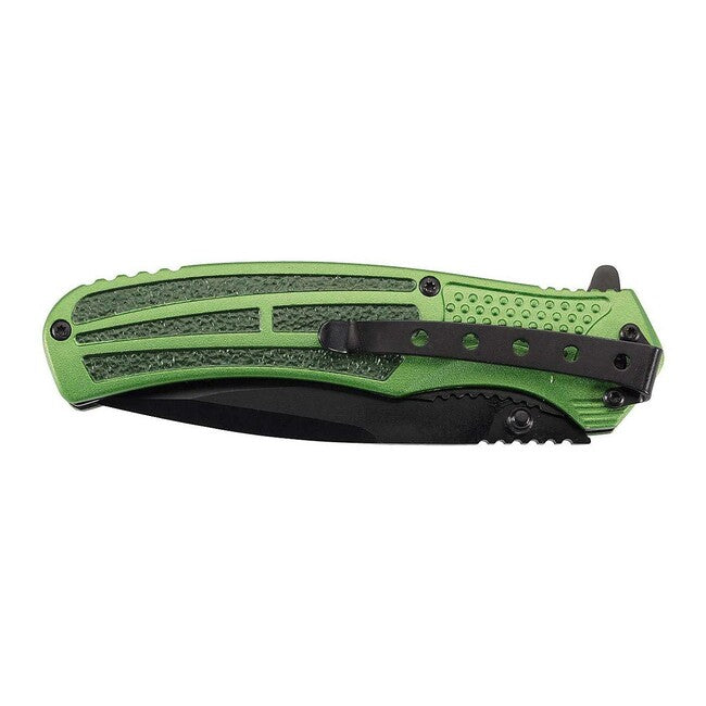 Herbertz Single-Hand Folding Knife 8.7cm, Aluminum, Green