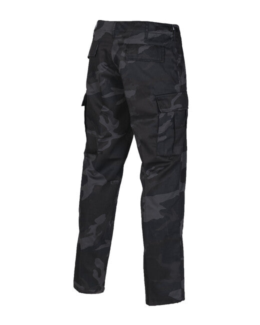 Mil-Tec US Ranger BDU Straight Cut Pants, Black Camo