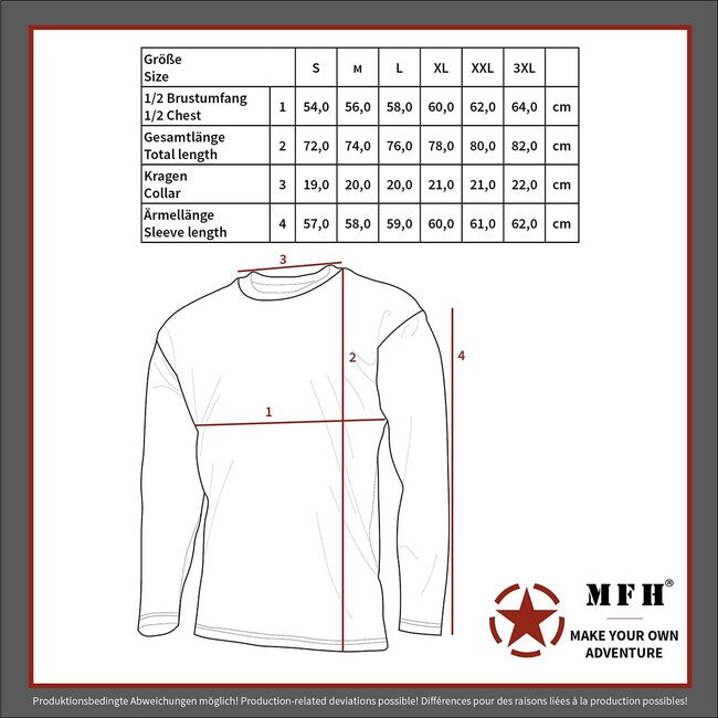 MFH American Long Sleeve T-Shirt, Operation Camo