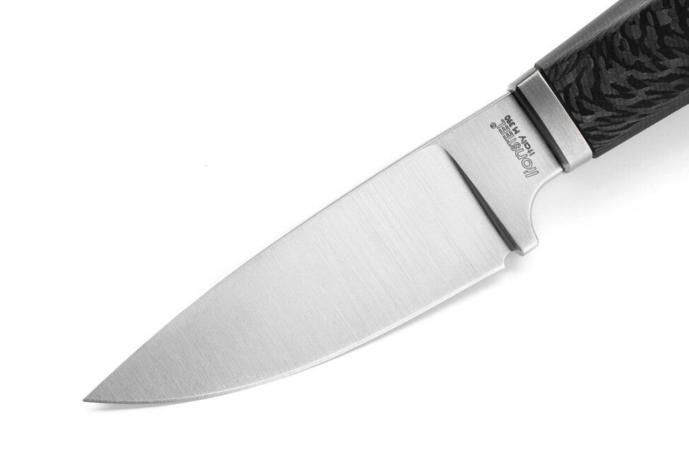 Lionsteel WILLY WL1 CF Fixed Blade Knife, Carbon Fiber Handle