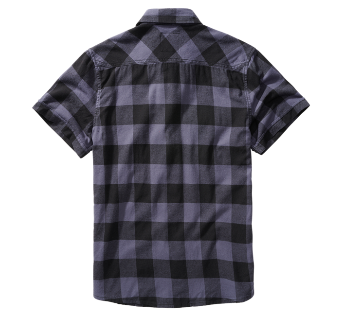 Brandit Check Shirt Short Sleeves, Black/Grey