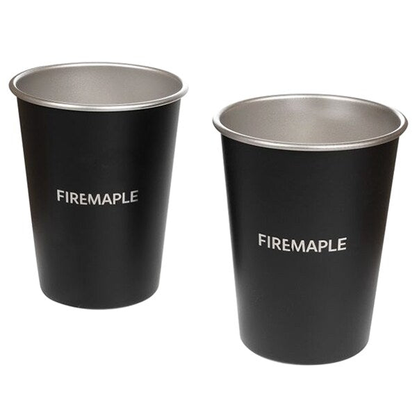 Fire Maple Poháre 2ks z nehrdzavejúcej ocele Antarctic 350 ml, čierny