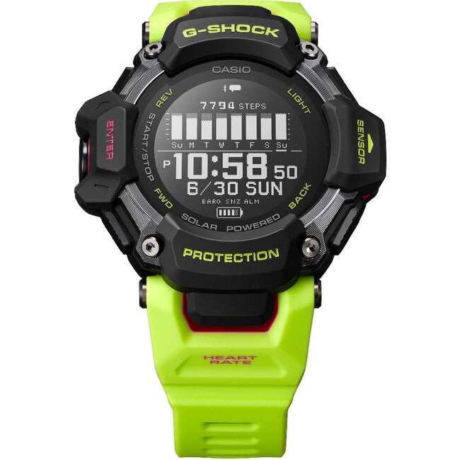 Casio G-Shock Watch GBD-H2000-1A9ER, Black/Yellow