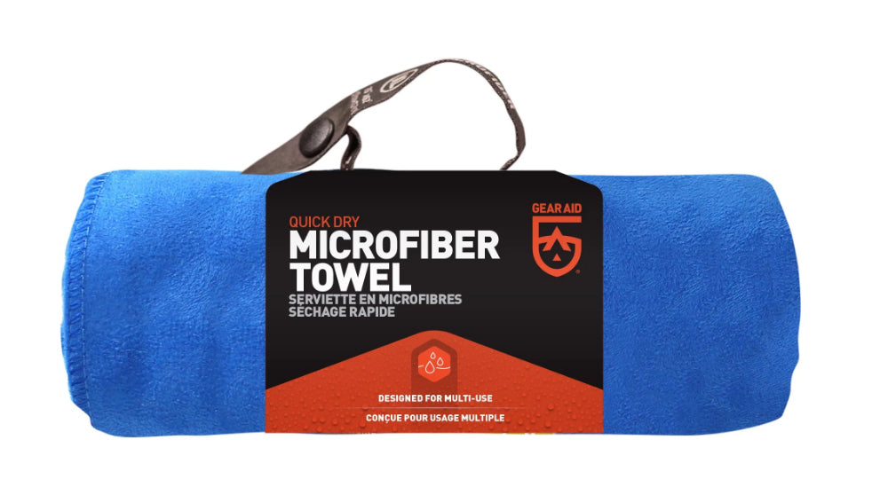 GearAid Microfiber Towel, Antibacterial, 75 x 120 cm, Cobalt Blue