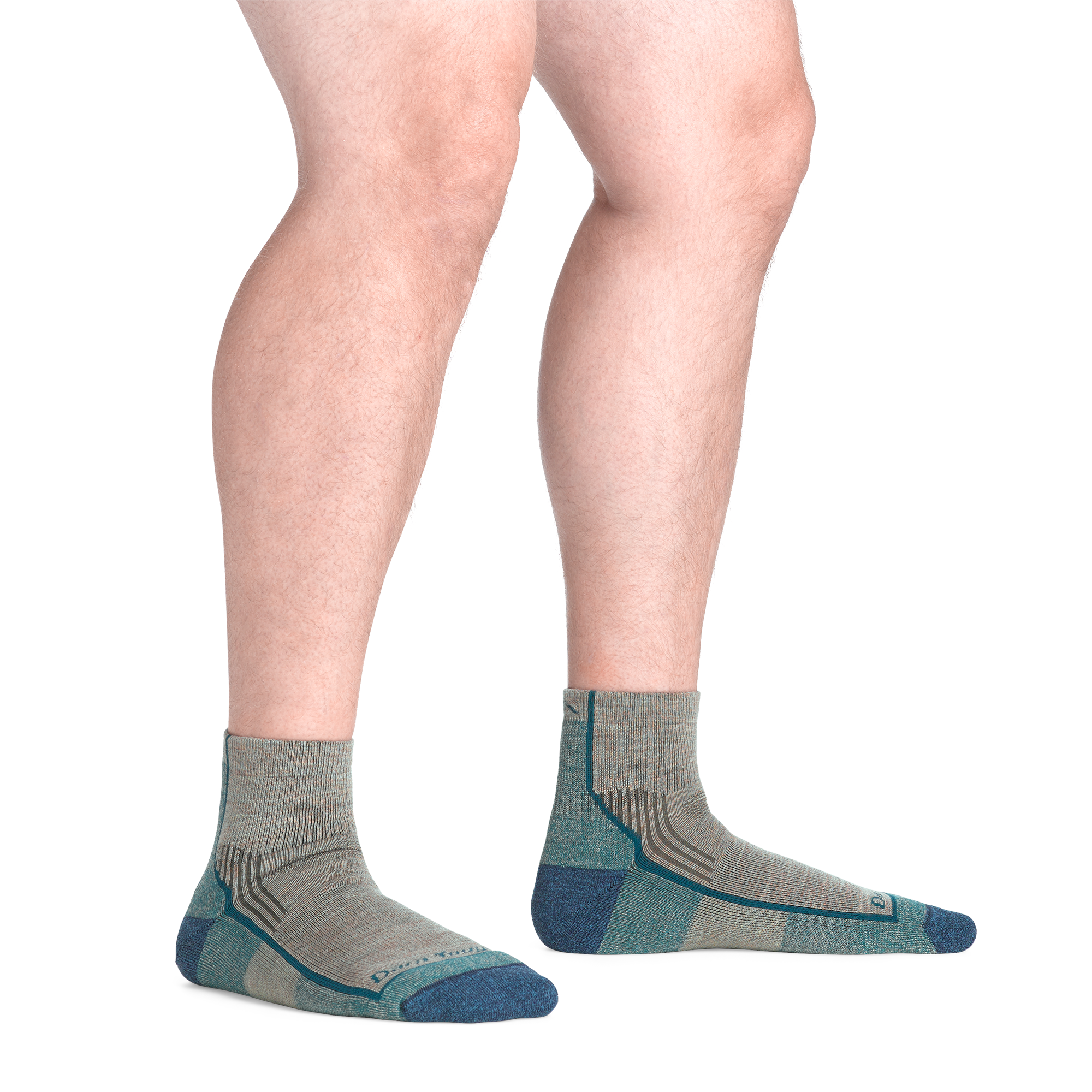 Darn Tough Hiker 1/4 hiking socks with cushioning, Rye