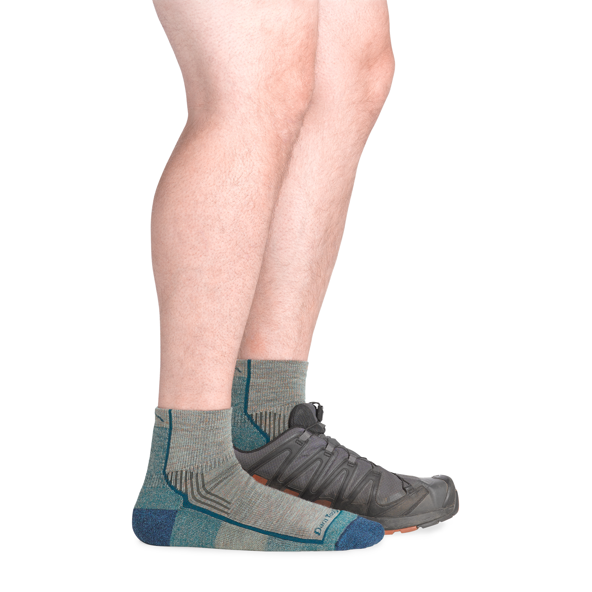 Darn Tough Hiker 1/4 hiking socks with cushioning, Rye