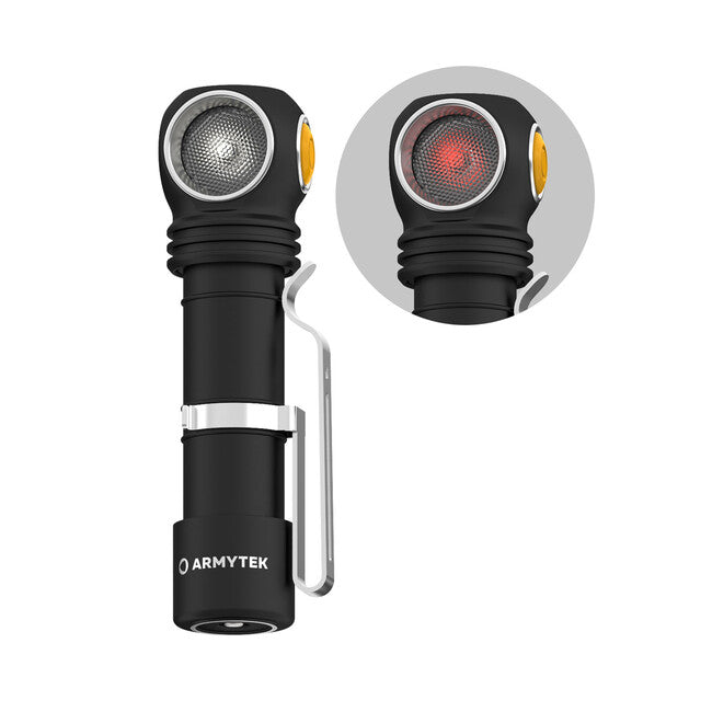 ArmyTek Wizard C2 WR Magnet White & Red LED Headlamp, Magnetic Mount, Battery Powered, 1100 lm, 3 h, 65 g