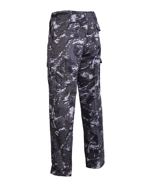 Mil-Tec US BDU Ranger Trousers, Black Digital