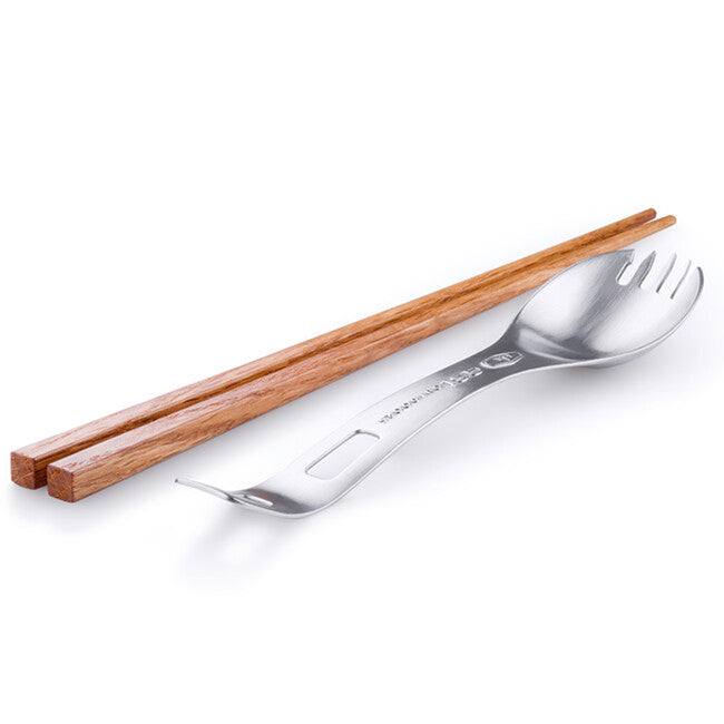 GSI Outdoors Glacier Stainless Steel Spork with Wooden Handles