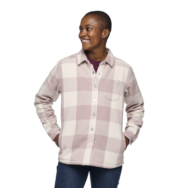 Black Diamond Dámska flanelová košeľa Project Lined Flannel, pale mauve-off white plaid