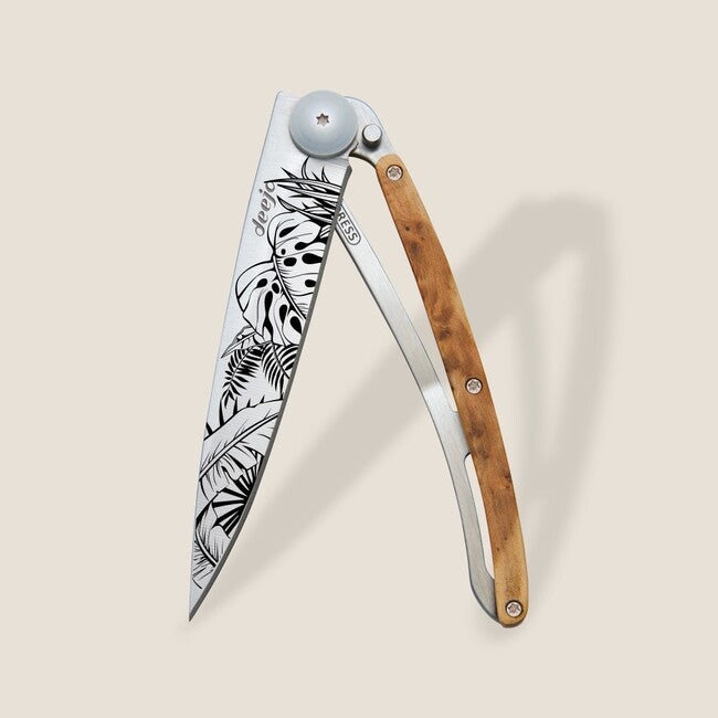 Deejo zatvárací nôž Tattoo wood Jungle
