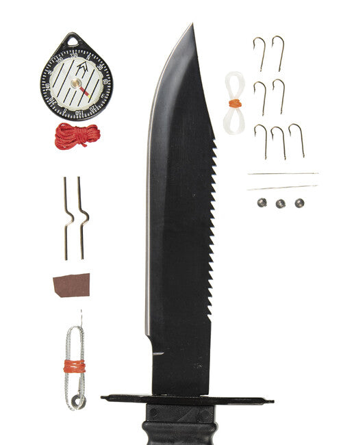Mil-Tec Special Forces Survival Combat Knife, Black