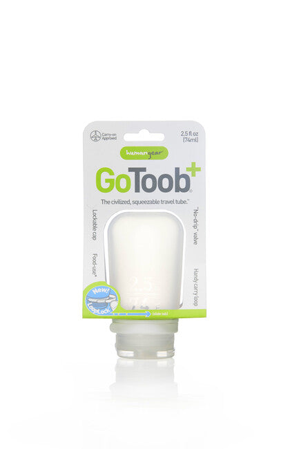 Humangear GoToob+ Silicone Travel Bottle 74ml Clear