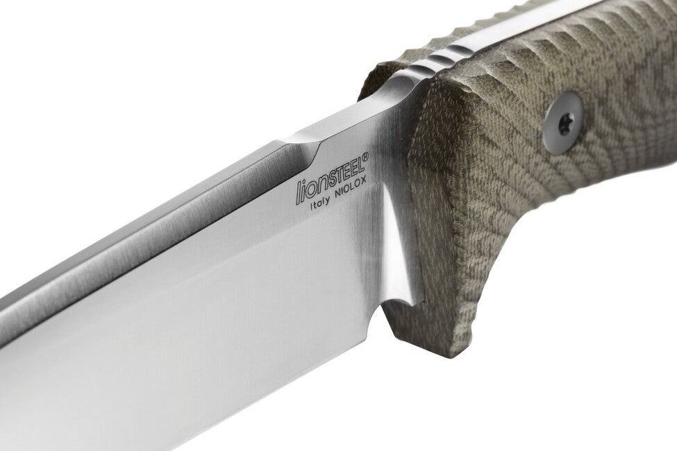 Lionsteel T5 CVG Medium Fixed Blade Knife, Micarta Handle