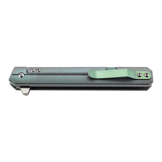 Herbertz Single-Hand Slim Pocket Knife 9cm, Titanium, Green