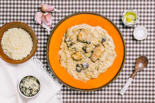 Forestia Risotto with Salmon and Mushrooms
