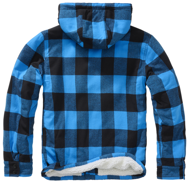 Brandit Lumber Hoodie Jacket, Black/Navy Blue