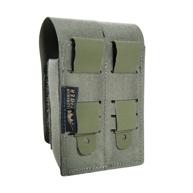 Tasmanian Tiger Double Pistol Mag Pouch MKIV, Stone Grey Olive