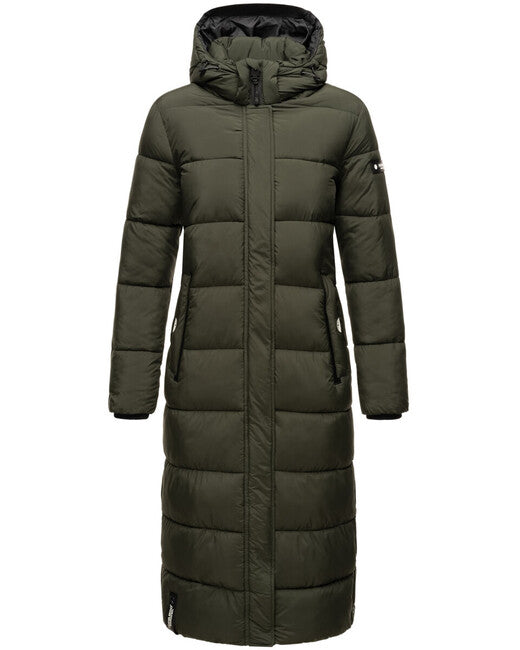 Navahoo Women's Long Winter Parka Isalie, Dark Olive