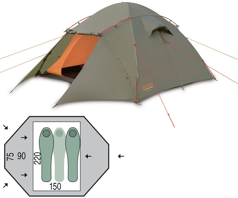 Pinguin Taifun 2 Tent, Khaki