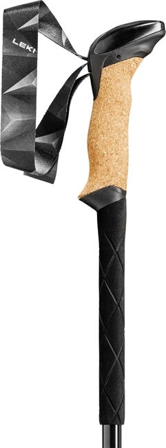LEKI Trekking Poles Black Series Carbon, Black-Black Grey-Dark Anthracite, 100-135 cm