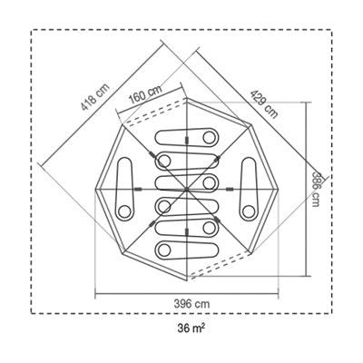 Coleman Stan Octagon BlackOut pre 8 osôb