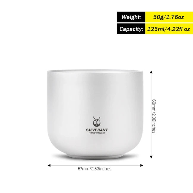 Silverant Dvojstenná titánová šálka na čaj 125 ml