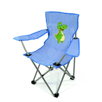 BasicNature Kids Camping Chair Blue Dinosaur