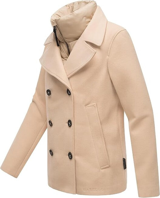 Marikoo Women's Short Jacket with Removable Collar Aylaraa