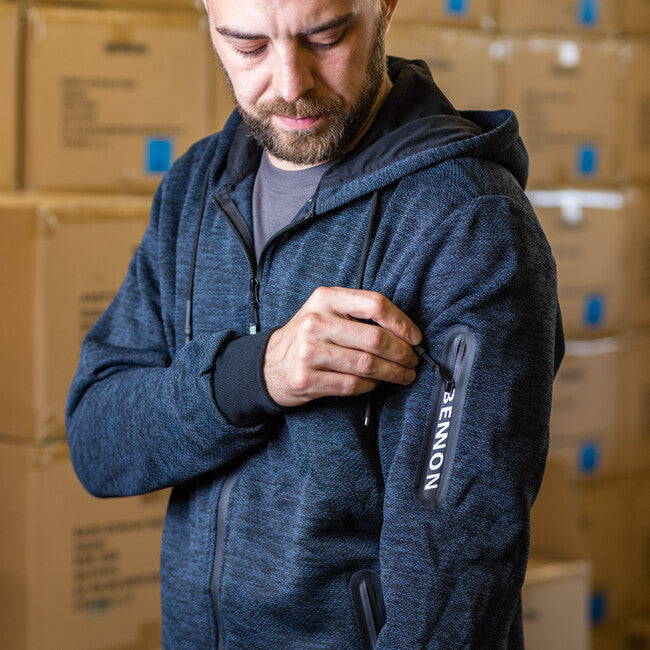 Bennon Olympos Hoodie, Blue/Grey