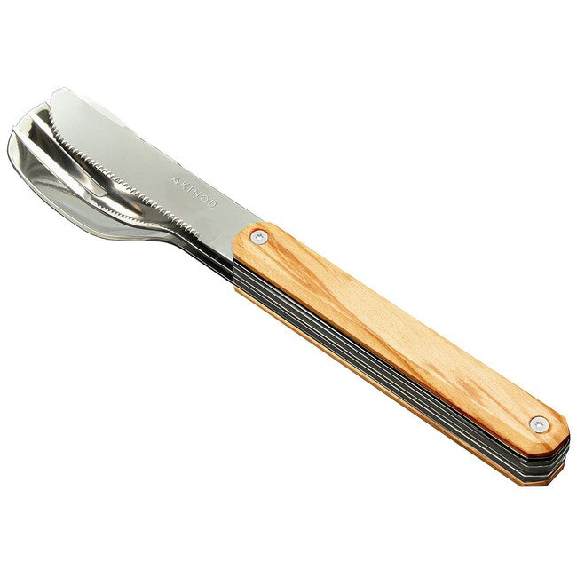 Akinod A01M00001 Cutlery Set 12h34, Olive Wood