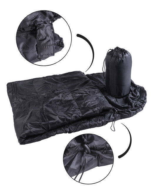 Mil-Tec Commando Sleeping Bag with Compression Sack, Black