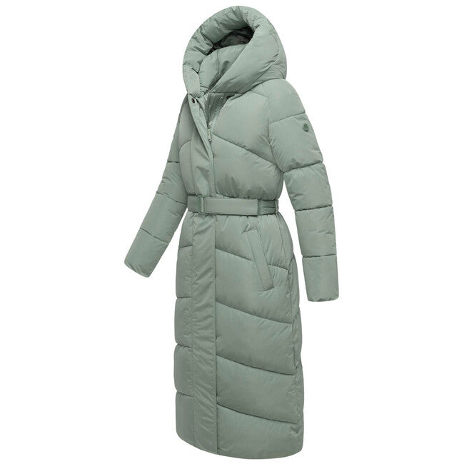 Navahoo Women's Long Winter Jacket EISBLICK, Smokey Mint