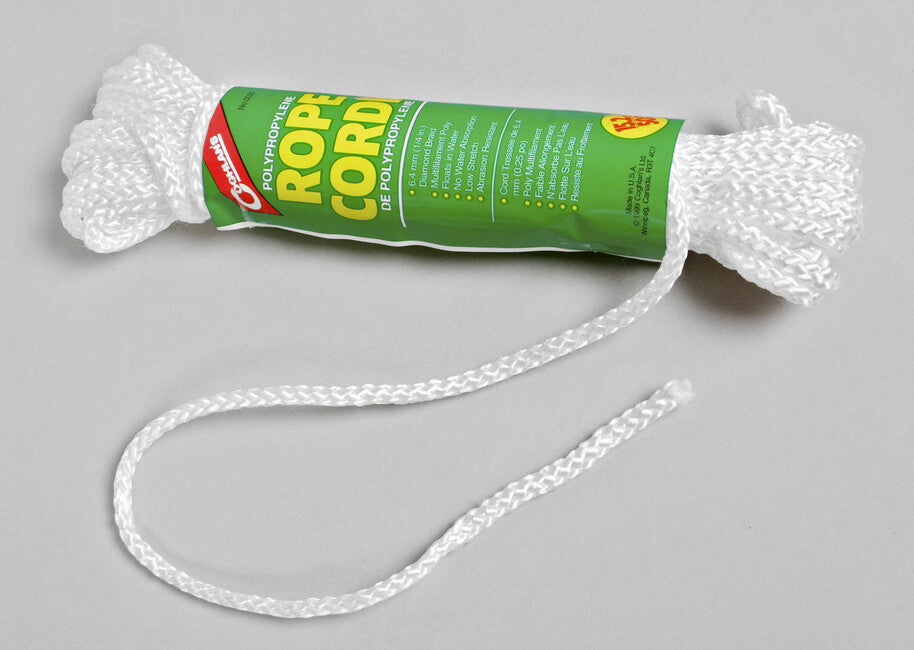 Coghlans PP Rope, Floating 6.4mm, 15m White