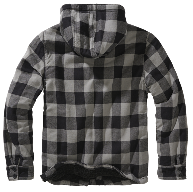 Brandit Lumber Hoodie Jacket, Black-Charcoal