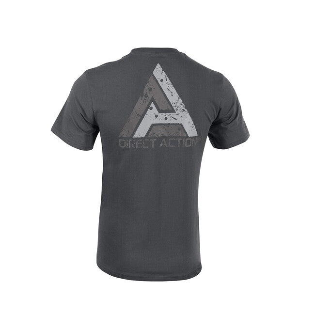 Direct Action Logo D.A. PL Flag T-Shirt, Shadow Grey