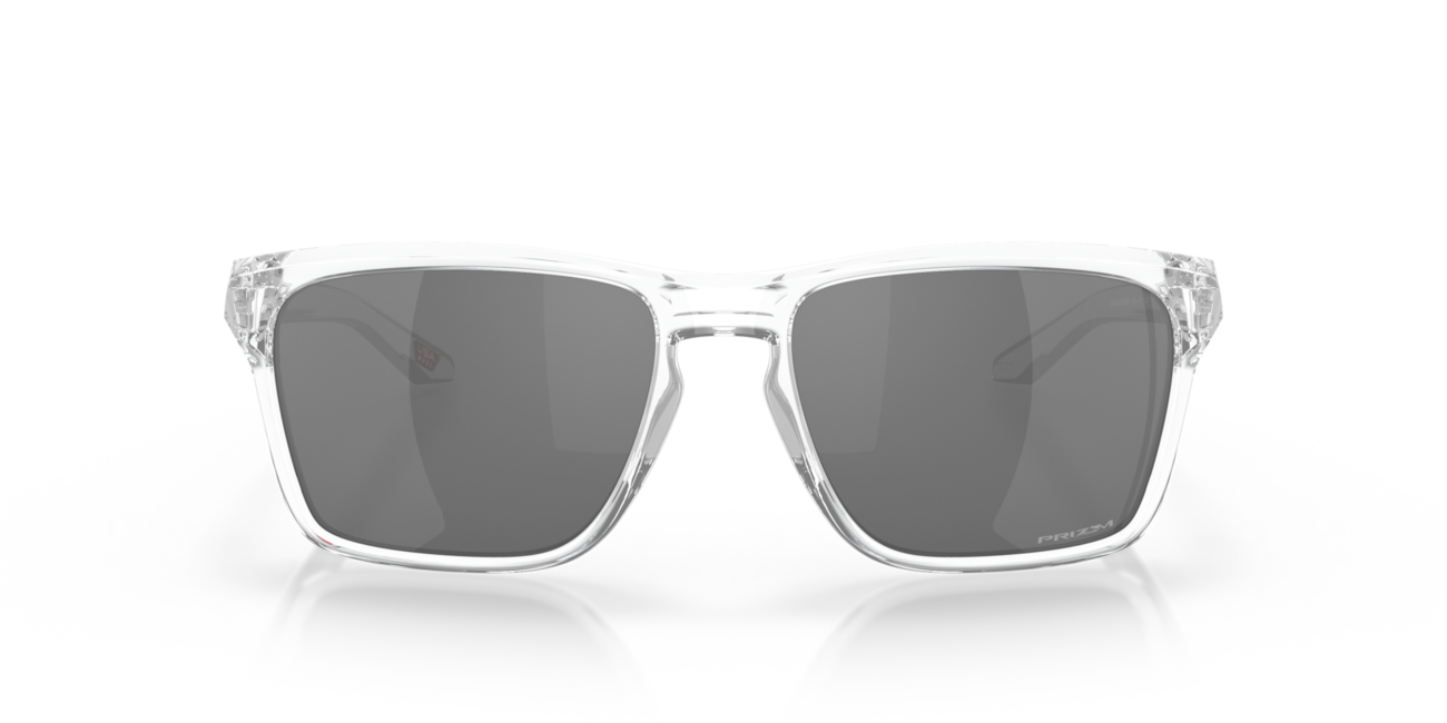 Oakley SYLAS Sunglasses, Polished Clear Frame, Prizm Black Lenses, 57
