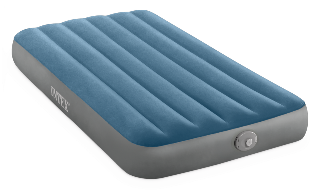Intex Inflatable Bed Twin Prestige Downy with Rechargeable Pump