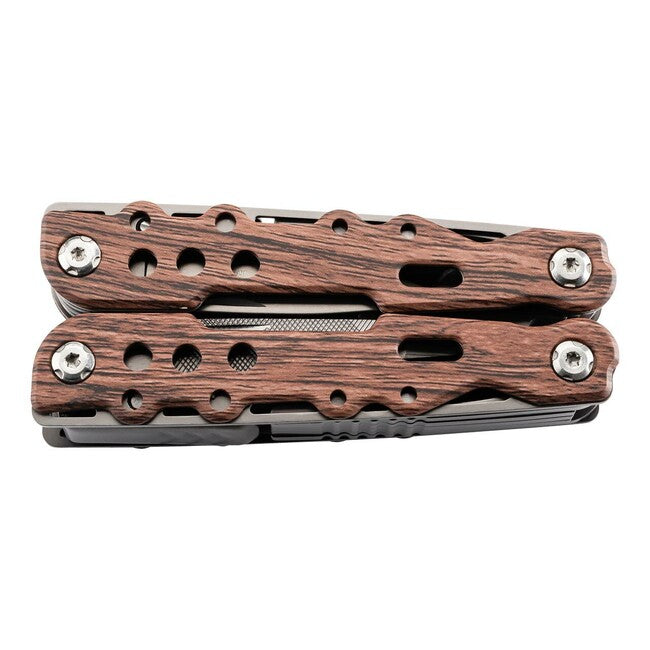 Herbertz Wood Look Multi-Function Tool, 11 Functions, Wood Appearance, Case