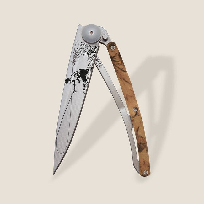 Deejo Tattoo Fly Fishing Folding Knife, Camo