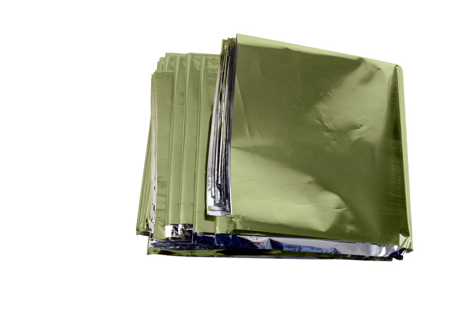 Origin Outdoors Survival Blanket XL, Olive-Silver