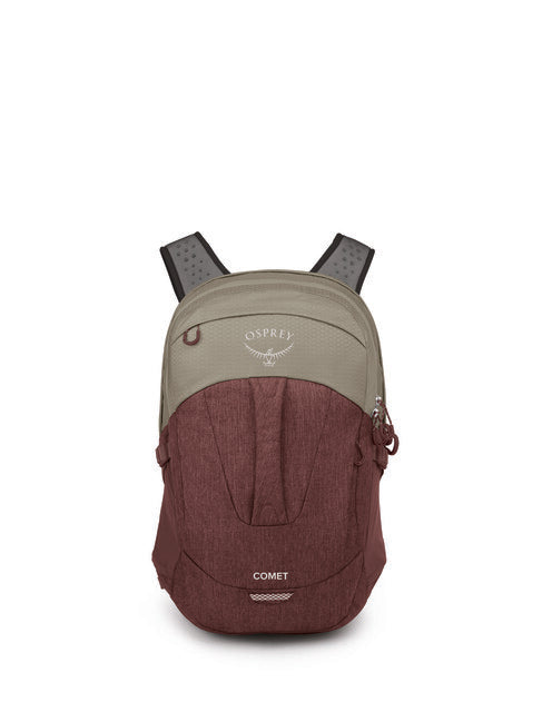 OSPREY Comet City Backpack, Sawdust Tan/Raisin Red