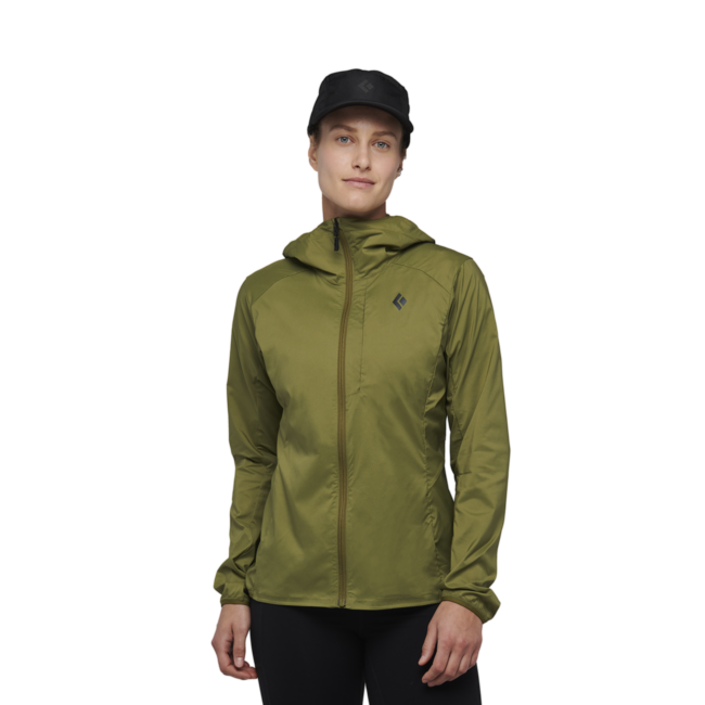 Black Diamond Alpine Start Hoody Women's Ultralight Softshell Jacket, Crag Green