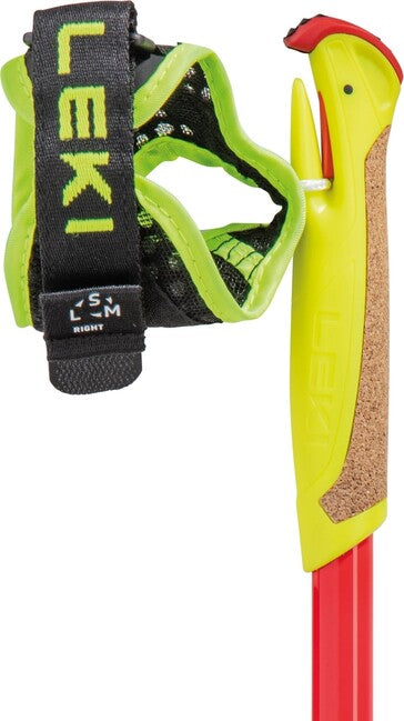 LEKI Ultratrail FX Junior Trail Running Poles, Natural Carbon-Bright Red-Neon Yellow, 95-110 cm